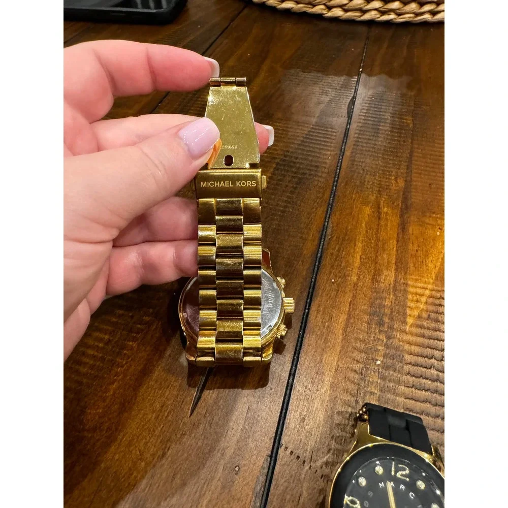 Michael Kors Gold Colored Stainless Steel Watch Model 8077